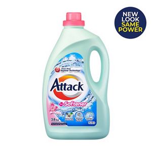 Attack Liquid Detergent Plus Softener 3.6kg Bottle