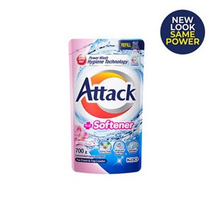 Attack Liquid Detergent Plus Softener 700g Refill