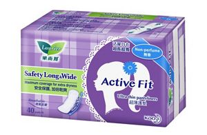 Laurier Active Fit Pantyliners Safety Long & Wide Non-perfume