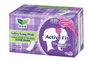 Laurier Active Fit Pantyliners Safety Long & Wide Sakura