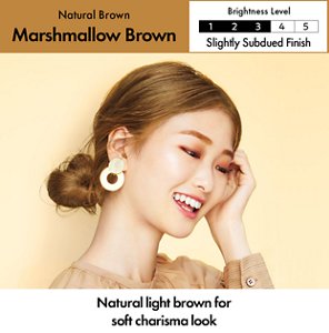 Marshmallow Brown. Brightness Level: Slightly Subdued Finish. 3 out of 5.