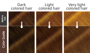 Dark Chocolat. After use hair image.