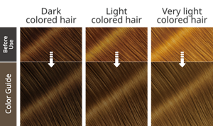 Soft Brown. After use hair image.