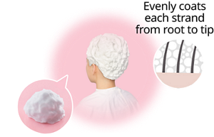 Bubble penetrates into hair roots!