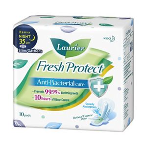 Laurier Fresh Protect Night Slim with Gathers 35cm