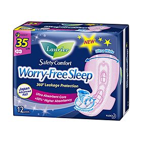 Laurier Safety Comfort Worry-Free Sleep Night Slim Wing 35cm