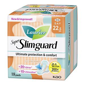 Laurier Super Slimguard Day with Gathers 22.5cm