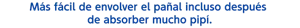 Más fácil de envolver el pañal incluso después de absorber mucho pipí.