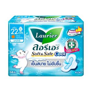Laurier Soft and Safe Slim Cool 22 cm. 14 pcs.