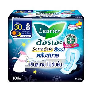 Laurier Soft and Safe Slim Cool 30 cm. 10 pcs.