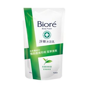 Biore淨嫩沐浴乳 抗菌清爽型 潔淨綠茶香 700g (補充包)