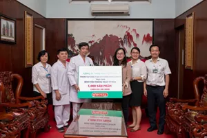 Công ty TNHH Kao Việt Nam tặng 5000 sản phẩm mặt nạ xông hơi mắt thư giãn Megrhythm cho y bác sĩ tại Bệnh viện thống nhất