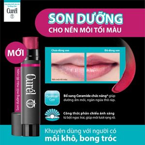 Curél SON DƯỠNG MÔI CẤP ẨM CHUYÊN SÂU MÀU ĐỎ RƯỢU