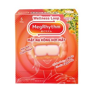 MegRhythm (Me-gu-ri-tum) Mặt Nạ Xông Hơi Mắt MegRhythm Hương Hoa Mộc Tê 5 Miếng