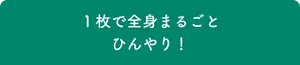 1枚で全身まるごと ひんやり！