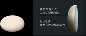 空気を含んだふっくら弾力感 もっちりなめらかな肌あたり