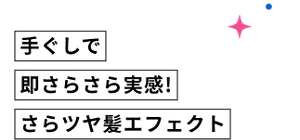 手ぐしで即さらさら実感！さらツヤ髪エフェクト