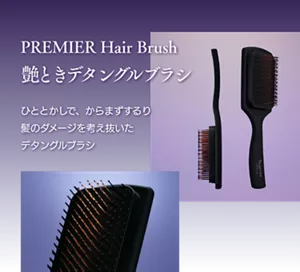 PREMIER Hair Brush 艶ときデタングルブラシ　ひととかしで、からまずするり 髪のダメージを考え抜いたデタングルブラシ