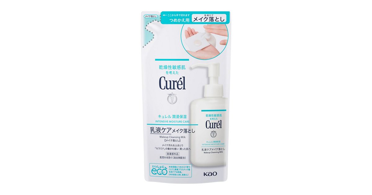 キュレル 潤浸保湿 乳液ケアメイク落とし つめかえ用 180ml 