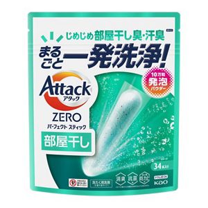アタックＺＥＲＯ　パーフェクトスティック　部屋干し　３４本入り（つめかえケース付き）