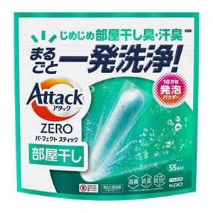 アタックＺＥＲＯ　パーフェクトスティック　部屋干し　５５本入り（つめかえケース付き）