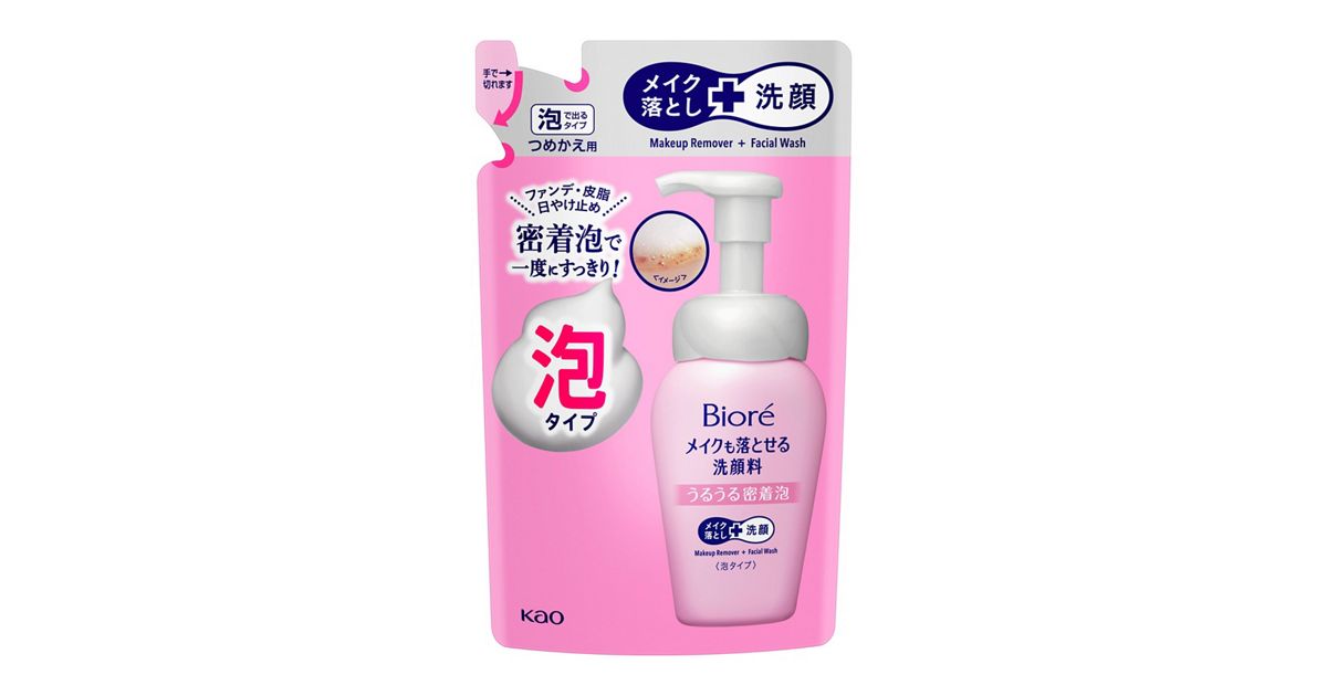 ビオレ メイクも落とせる洗顔料 うるうる密着泡 つめかえ用 140ml 