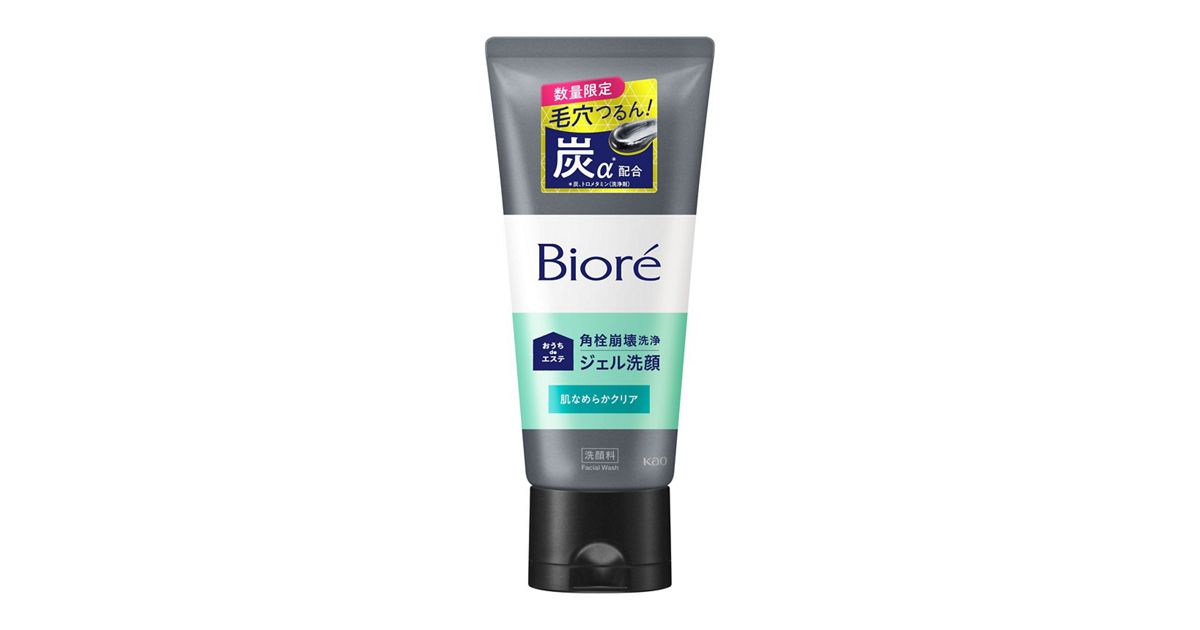 ビオレ おうちdeエステ ジェル洗顔 肌なめらかクリア 黒 180g 