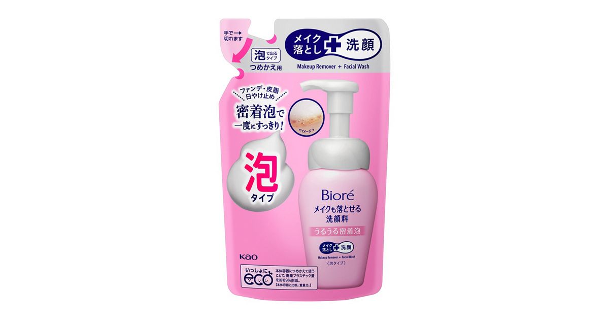 ビオレ メイクも落とせる洗顔料 うるうる密着泡 つめかえ用 140ml 