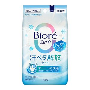 ビオレＺｅｒｏシート　ひんやりＣＯＯＬタイプ　無香性　２０枚