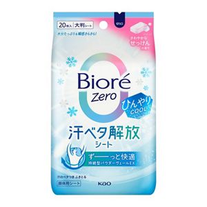 ビオレＺｅｒｏシート　ひんやりＣＯＯＬタイプ　さわやかなせっけんの香り　２０枚