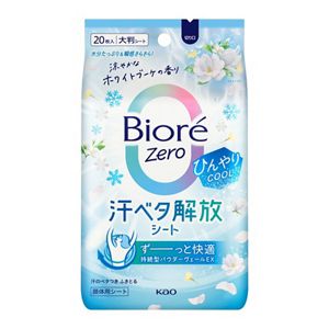 ビオレＺｅｒｏシート　ひんやりＣＯＯＬタイプ　涼やかなホワイトブーケの香り　２０枚