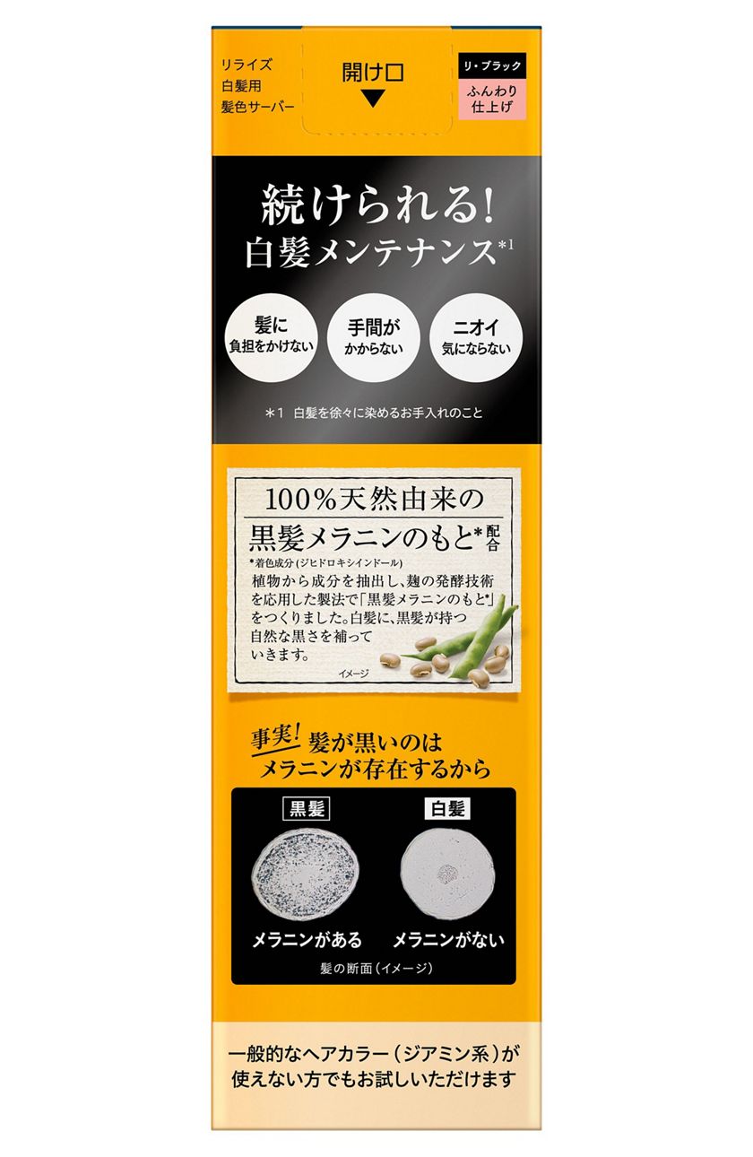 ブローネ リライズ 白髪用髪色サーバー リ・ブラック ふんわり仕上げ  