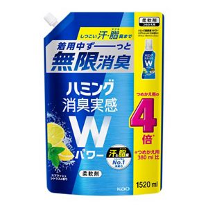 ハミング消臭実感Ｗパワー　クリアシトラスの香り　１．５１Ｌスパウトパウチ