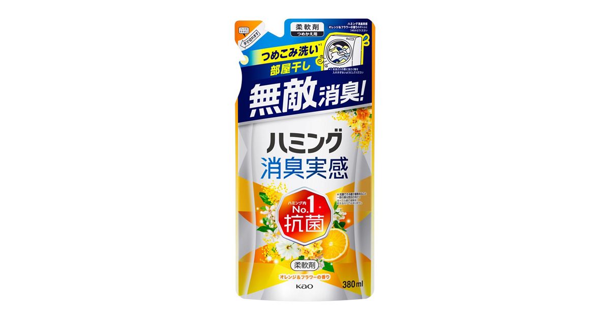 ハミング消臭実感 オレンジ＆フラワーの香り つめかえ用 380ml 