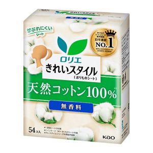ロリエ　きれいスタイル　天然コットン１００％　５４コ入