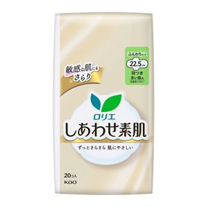 ロリエ　しあわせ素肌　多い昼用２２．５ｃｍ　羽つき　２0個