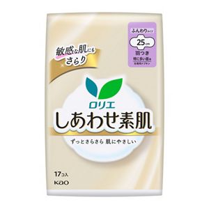 ロリエ　しあわせ素肌　特に多い昼用２５ｃｍ　羽つき　１７個