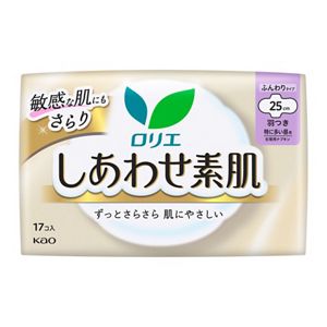 ロリエ　しあわせ素肌　特に多い昼用２５ｃｍ　羽つき　１７個