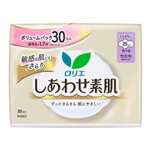 ロリエ　しあわせ素肌　ボリュームパック　特に多い昼用２５ｃｍ　羽つき　３０個