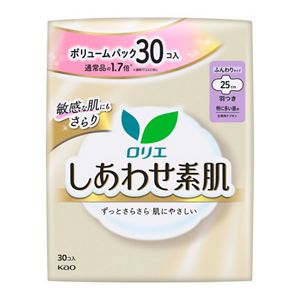 ロリエ　しあわせ素肌　ボリュームパック　特に多い昼用２５ｃｍ　羽つき　３０個