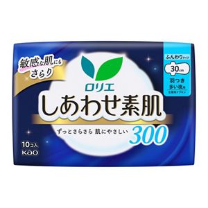 ロリエ　しあわせ素肌　多い夜用３０ｃｍ　羽つき　１０個