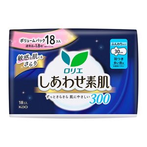 ロリエ　しあわせ素肌　ボリュームパック　多い夜用３０ｃｍ　羽つき　１８個