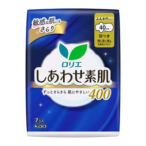 ロリエ　しあわせ素肌　特に多い夜用４０ｃｍ　羽つき　７個