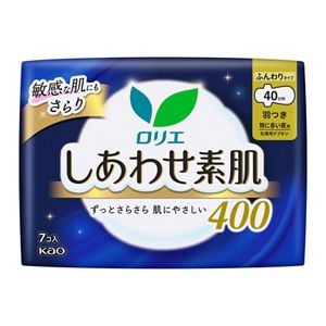 ロリエ　しあわせ素肌　特に多い夜用４０ｃｍ　羽つき　７個