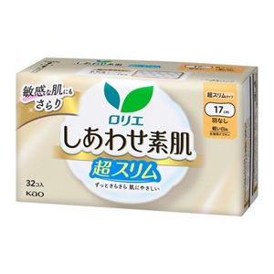 ロリエ　しあわせ素肌　超スリム　軽い日用１７ｃｍ　羽なし　３２個