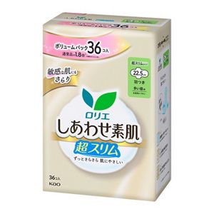 ロリエ　しあわせ素肌　ボリュームパック　超スリム　多い昼用２２．５ｃｍ　羽つき　３６個