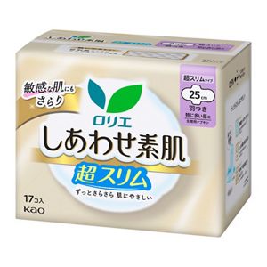 ロリエ　しあわせ素肌　超スリム　特に多い昼用２５ｃｍ　羽つき　１７個