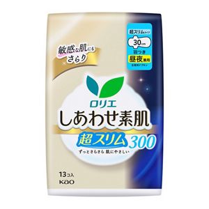 ロリエ　しあわせ素肌　超スリム　昼夜兼用３０ｃｍ　羽つき　１３個
