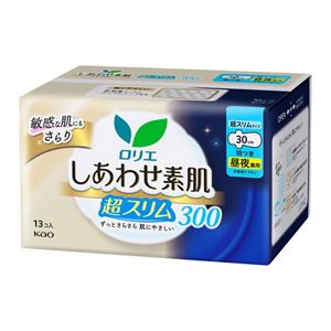 ロリエ　しあわせ素肌　超スリム　昼夜兼用３０ｃｍ　羽つき　１３個