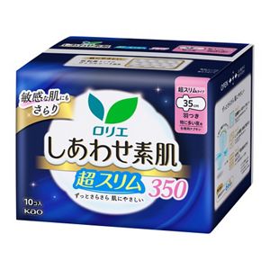 ロリエ　しあわせ素肌　超スリム　特に多い夜用３５ｃｍ　羽つき　１０個